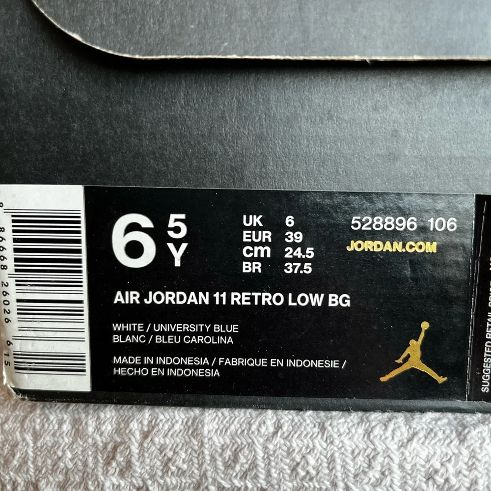 Nike Air Jordan 11 Retro Low BG Sneakers Size 6.5Y / 8W